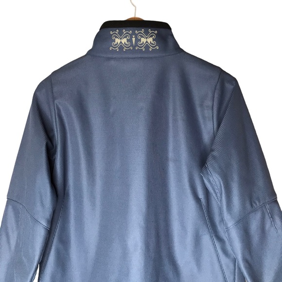 Kerrits Lined Equestrian Riding Jacket Full Zip Blue Pockets Women's Large - Picture 8 of 11